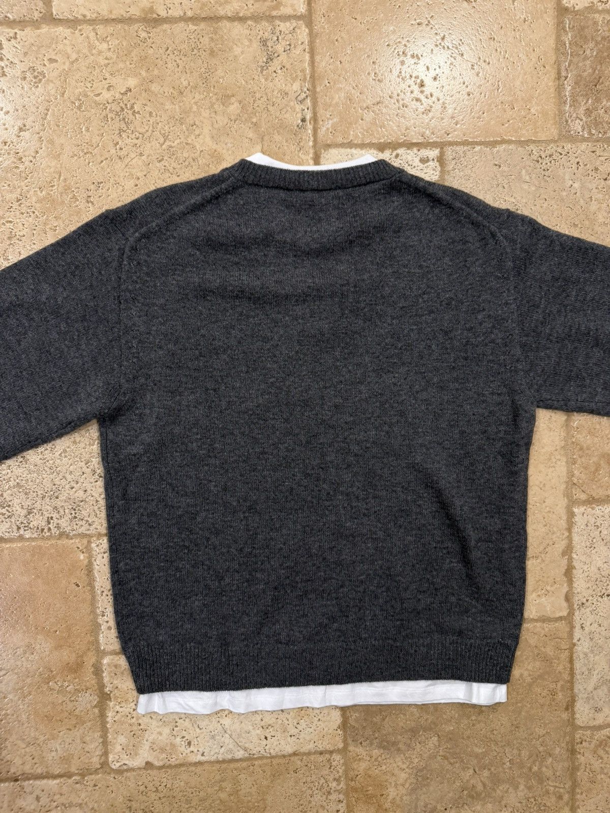 Miu Miu Miu Miu 2025 Cashmere Gray Double Layer V-Neck Sweater Size L / US 10 / IT 46 - 10 Thumbnail