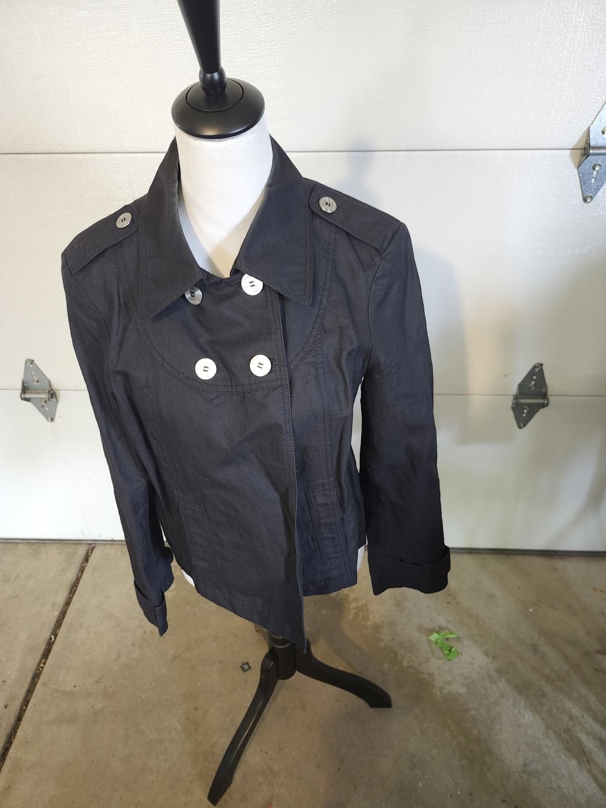 Esprit Esprit black spring weight blazer/ jacket Size L / US 10 / IT 46 - 1 Thumbnail