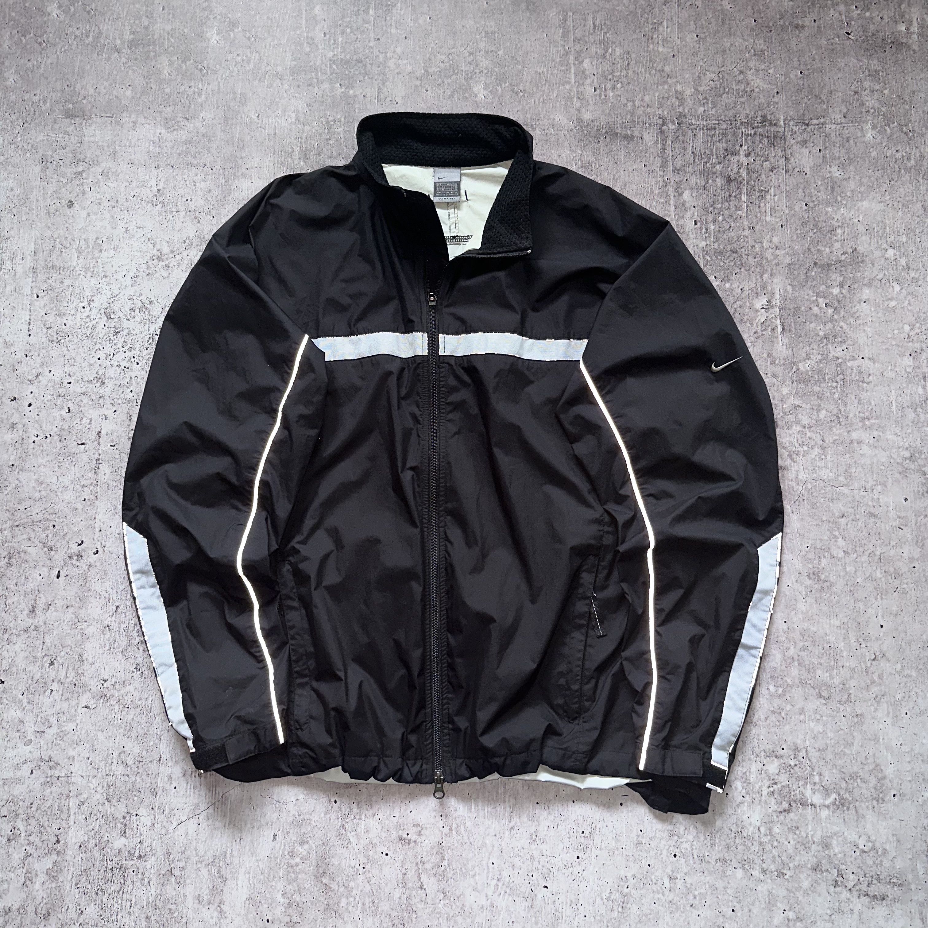 Nike × Vintage Nike y2k Vintage Swoosh Logo Nylon Drill Track Jacket Size US XL / EU 56 / 4 - 3 Thumbnail