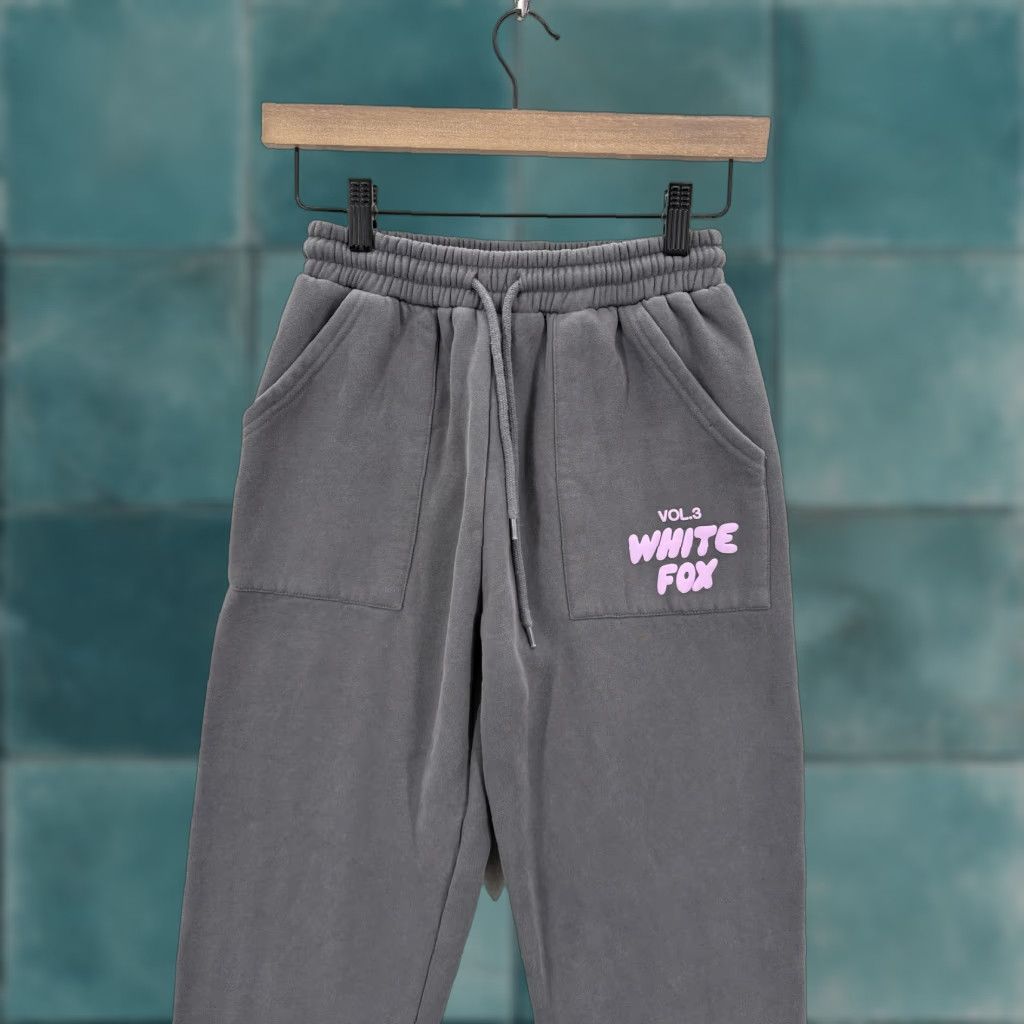 Vintage VINTAGE White Fox Sweatpants Womens XXS Gray Fleece Jogger Pockets Lounge Casual Logo Size 24" / US 00 / IT 34 - 1 Thumbnail