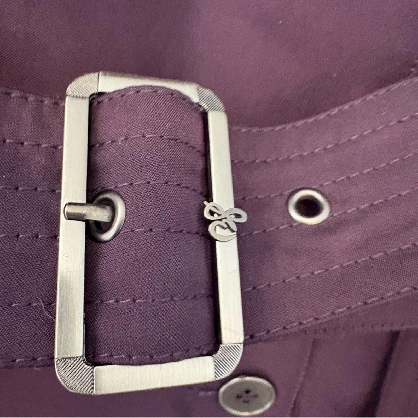 Designer Sam Edelman Purple Studded Belted Trench Coat Women’s M Size M / US 6-8 / IT 42-44 - 5 Thumbnail