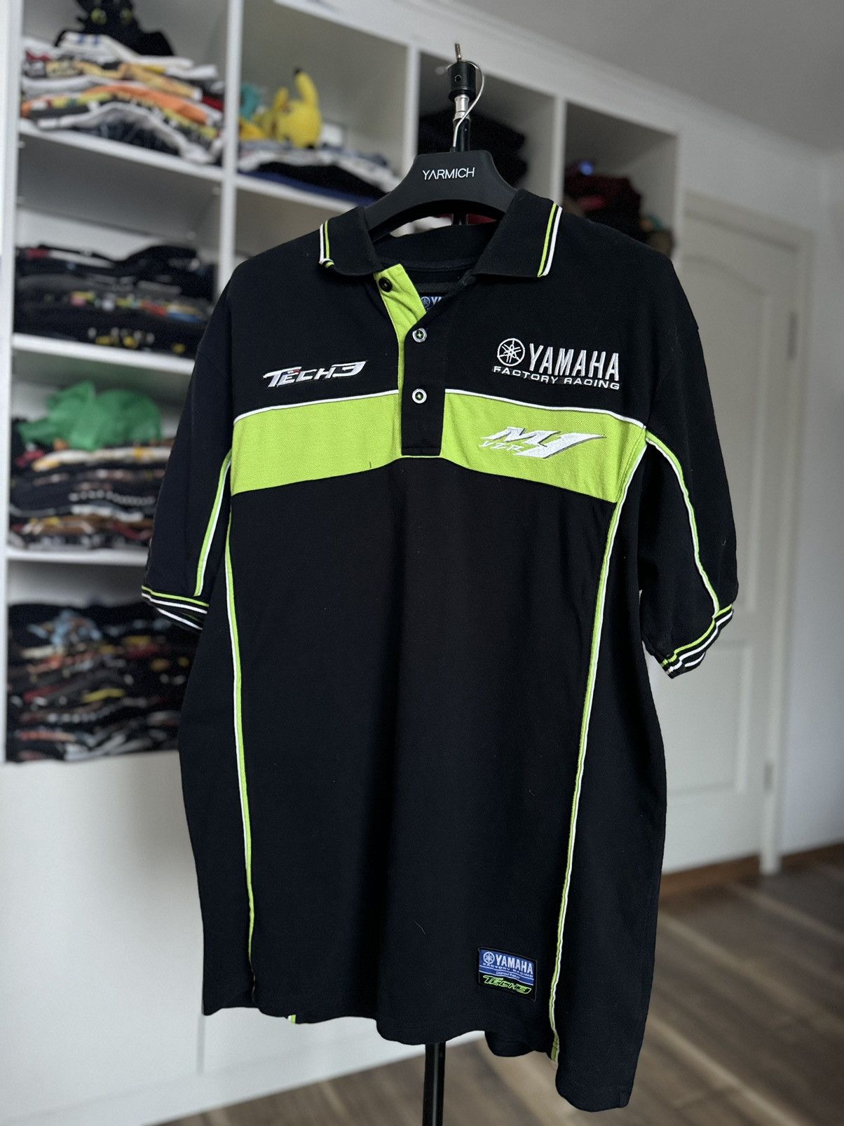 Vintage × Yamaha Vintage YMAHA Advertisement Racing Fan Polo Size US L / EU 52-54 / 3 - 2 Thumbnail