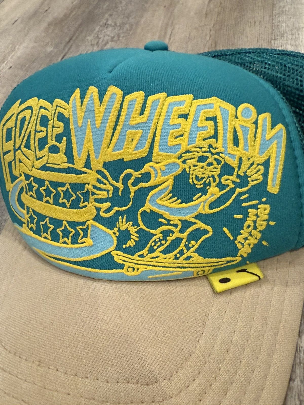 Kapital Kapital “Free Wheelin” Trucker Hat Teal/Beige Size ONE SIZE - 2 Thumbnail