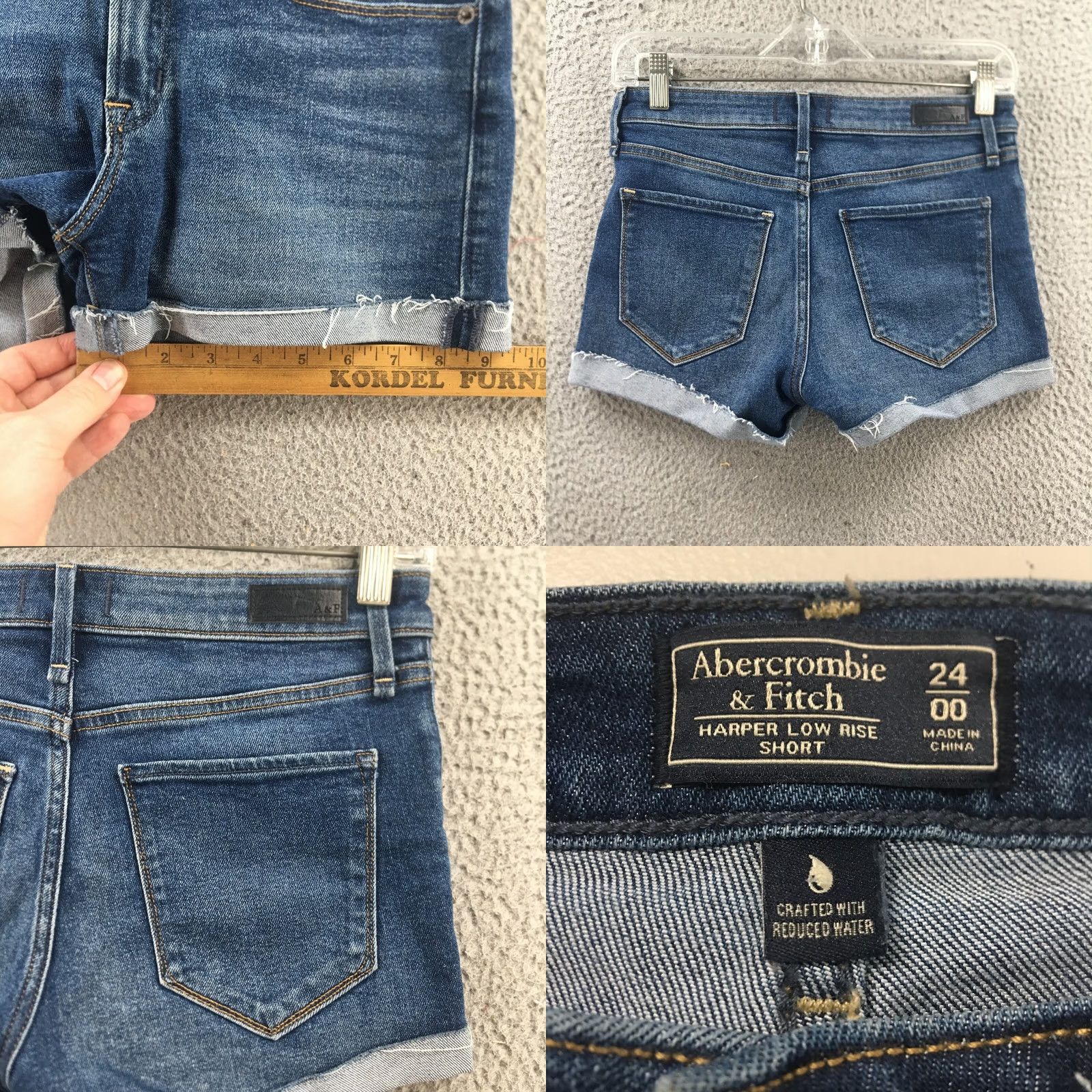 Abercrombie & Fitch Abercrombie & Fitch Harper Denim Shorts Womens 24 Blue Five Pockets Zip Fly Casual Summer Fallspring Womens Size 42" / US 20 - 8 Thumbnail