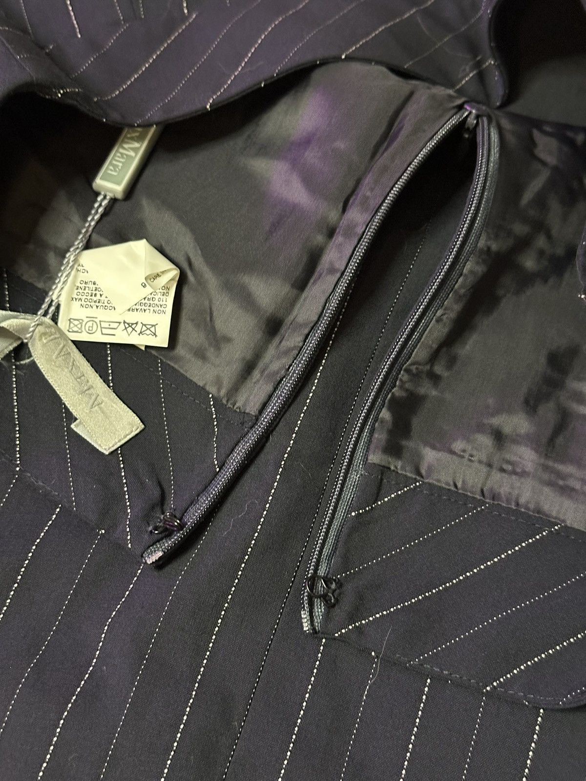 Max Mara Max Mara tailleur pinstripe skirt midnight blue tg.42 IT Size 28" / US 6 / IT 42 - 6 Thumbnail