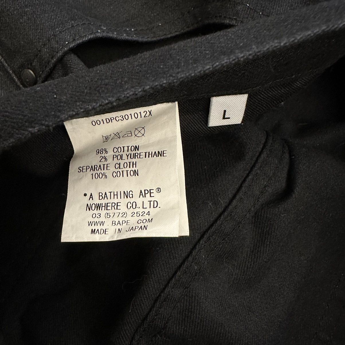 Bape Bape Black Damaged Denim Jeans Ape Milo Nigo Ye Pharrell Size US 34 / EU 50 - 7 Thumbnail