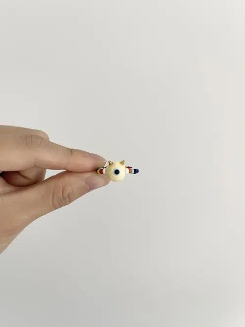 VIBE Vintage Baby Evil Giant Eye Ring Size ONE SIZE - 4 Thumbnail