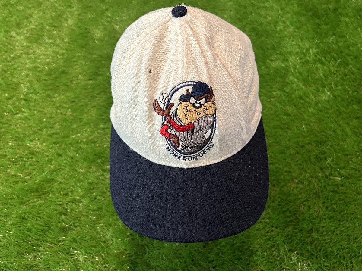 Vintage 1991 Looney Tunes TAZ Tasmanian Devil HOME RUN Snapback Hat Size ONE SIZE - 2 Thumbnail