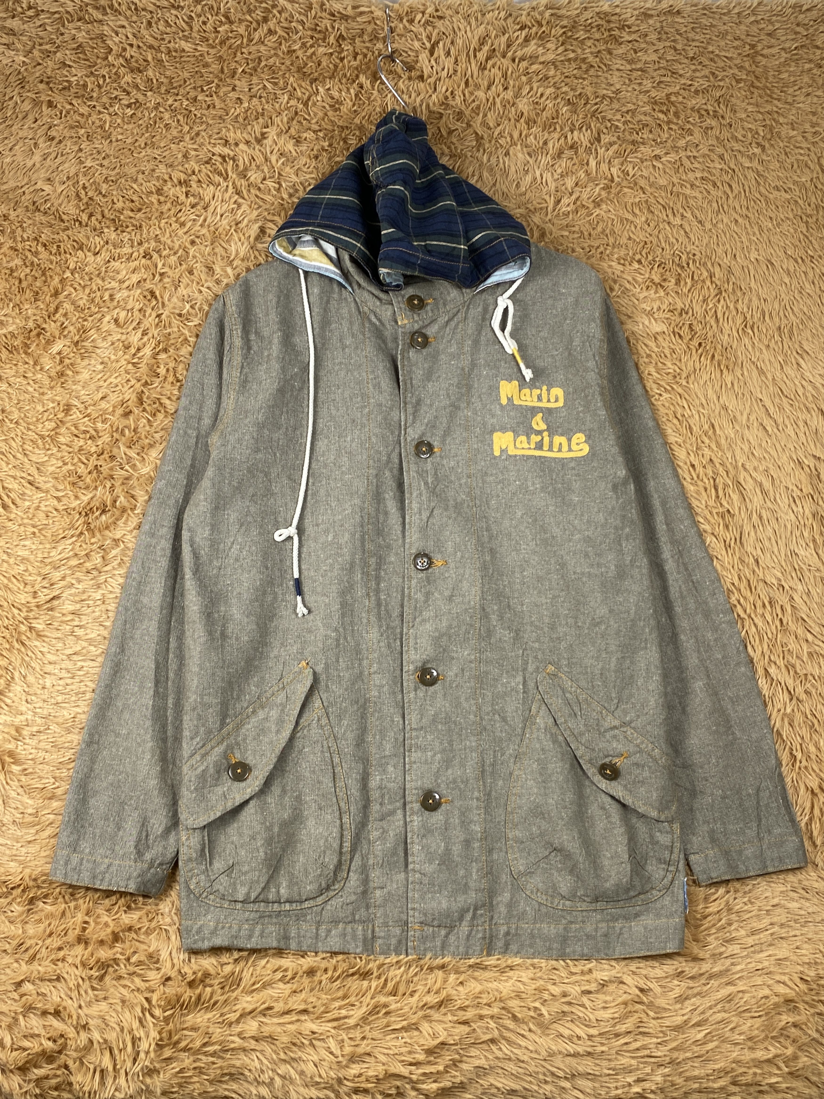 Japanese Brand × Vintage Vintage Marin & Marine Style Hoodie Long Jacket J1861 Size US S / EU 44-46 / 1 - 1 Thumbnail