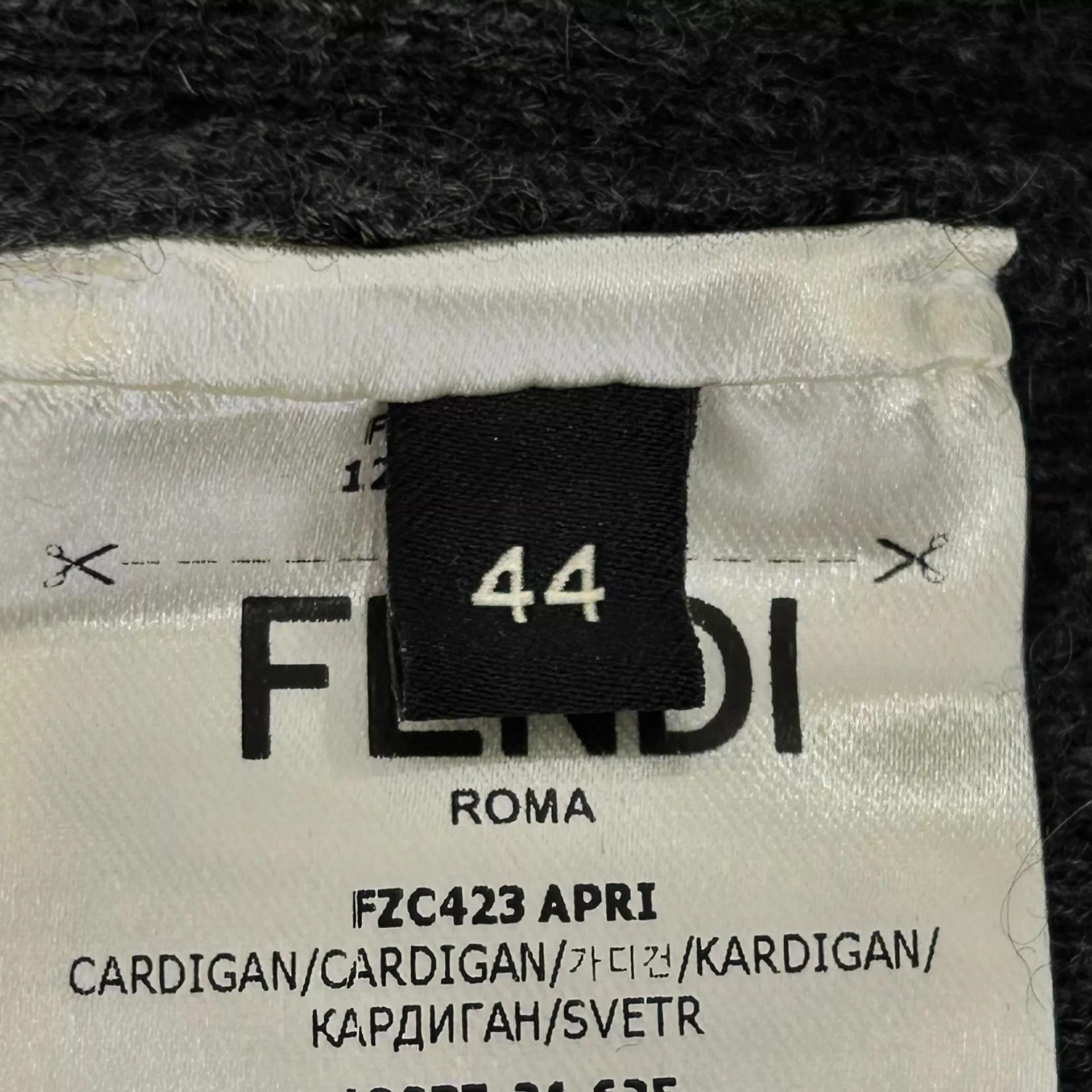 Fendi Fendi New Gray Cashmere Wool Blend Hooded Cardigan 44 Size US S / EU 44-46 / 1 - 5 Thumbnail