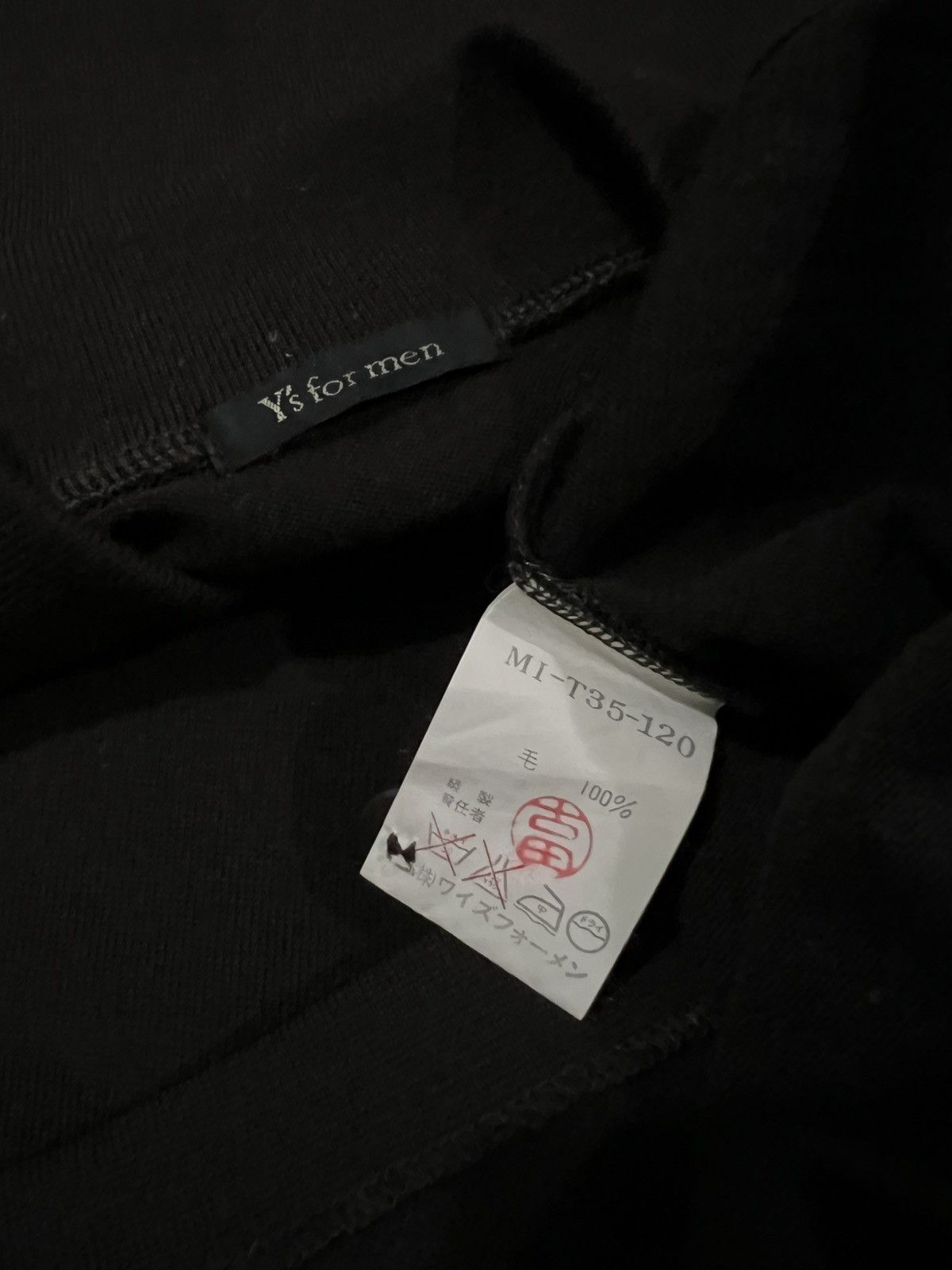 Yohji Yamamoto Vintage Yohji Yamamoto Laine Wool Half Button Knit Sweater Size US L / EU 52-54 / 3 - 7 Thumbnail