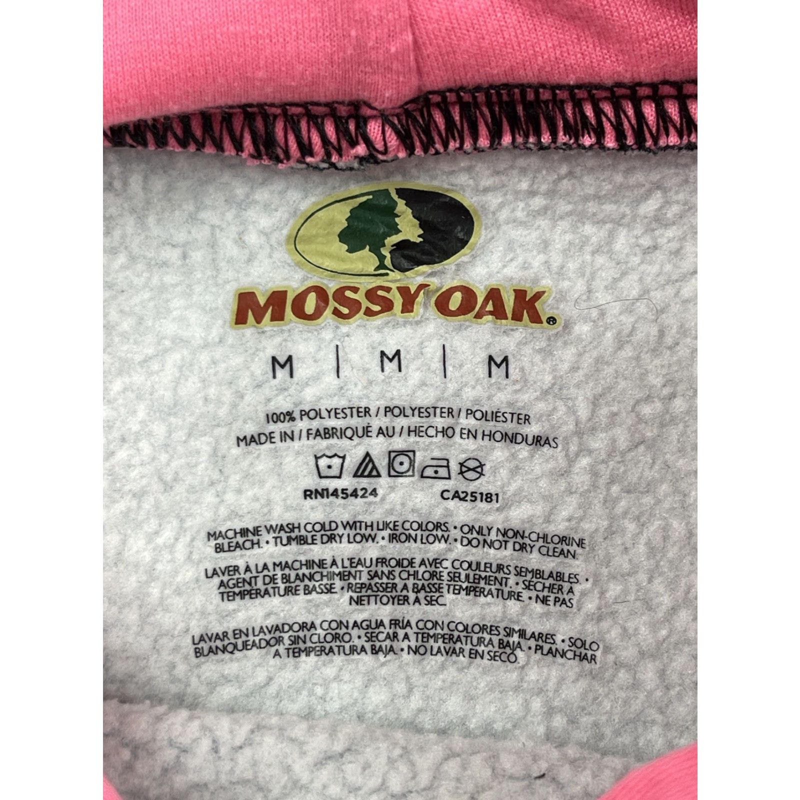 Vintage Mossy Oak Breakup Camo Hoodie Pink Logo Women’s Medium Hunting Womens Size M / US 6-8 / IT 42-44 - 3 Thumbnail