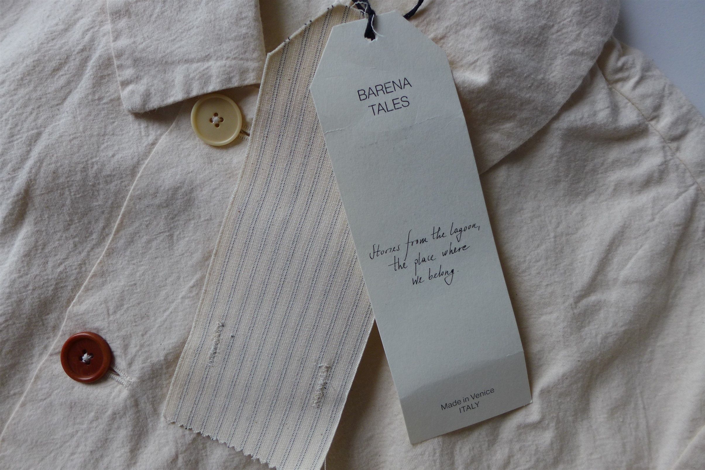 Barena Barena Oversized Stae Garzoto Overshirt - Ecru Cotton Size US XL / EU 56 / 4 - 13 Thumbnail