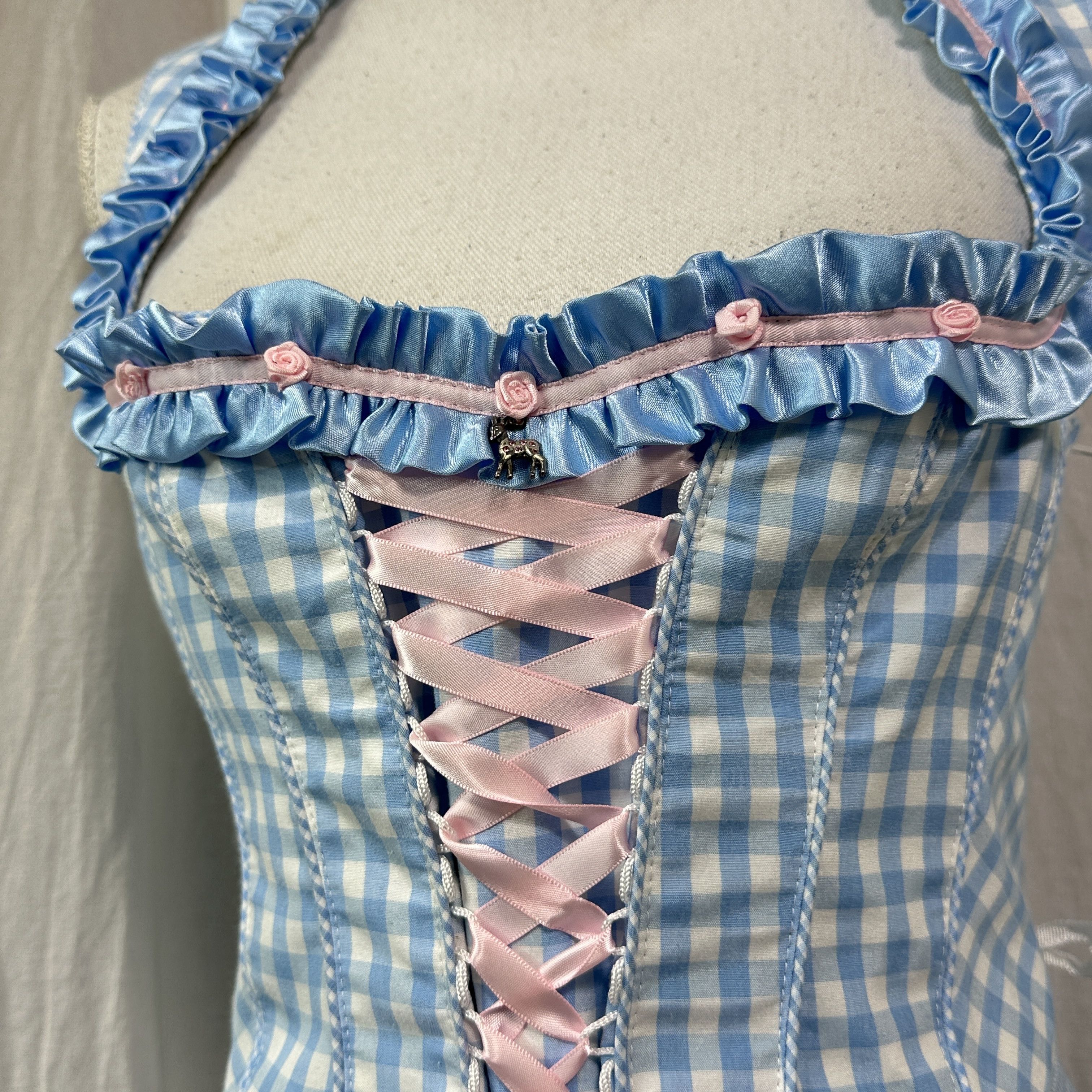 Vintage Coquette Deer Lana Del Rey Coded Corset Lace Dress