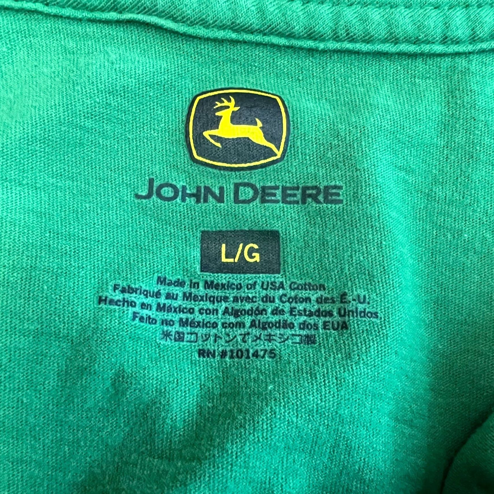 John Deere John Deere Shirt Mens Large Green Nothing Runs Like A Deere Long Sleeve T-Shirt Size US L / EU 52-54 / 3 - 5 Thumbnail