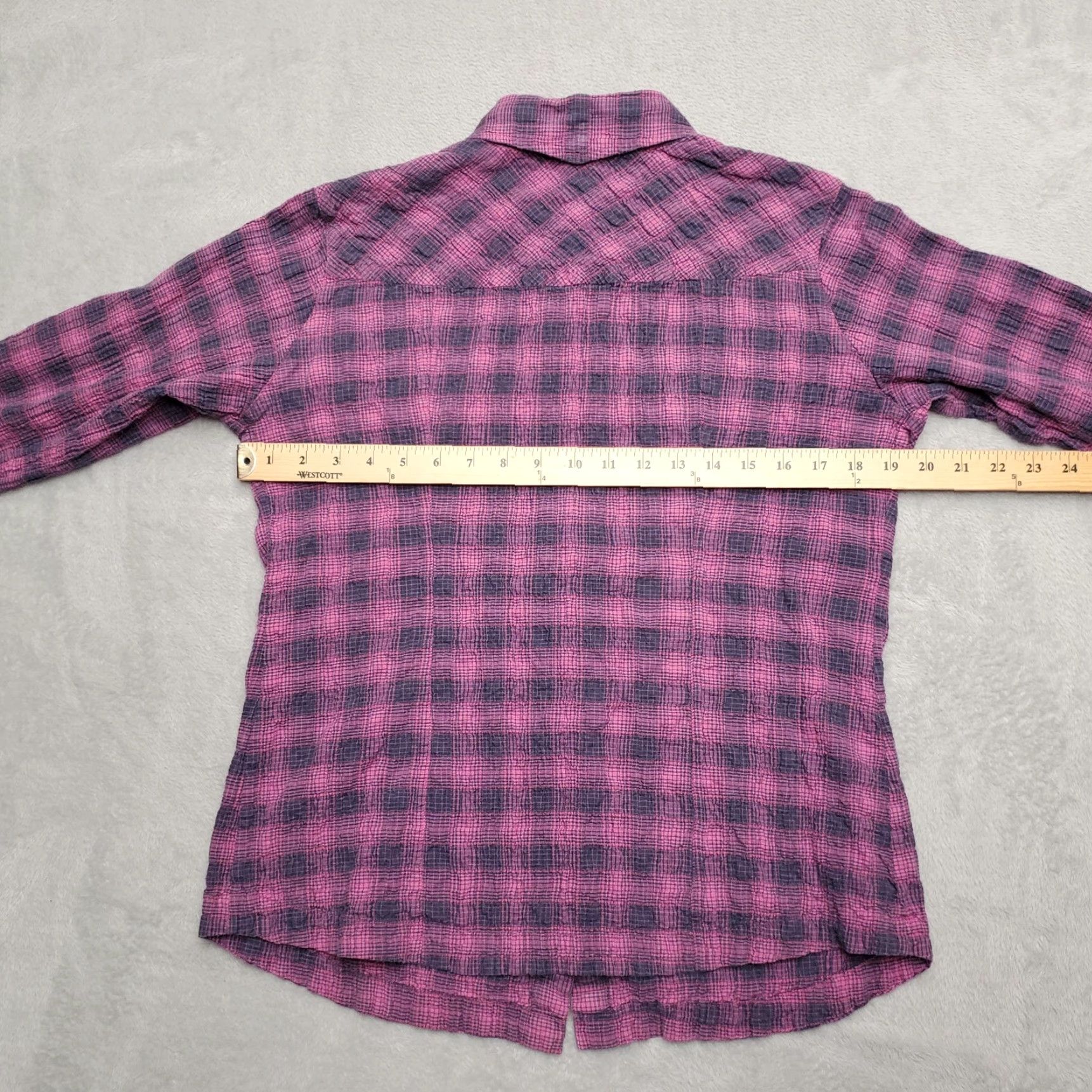 Patagonia Patagonia Shirt Womens Sz 8 Pink Plaid Crinkle Organic Cotton Blend Long Sleeve Size M / US 6-8 / IT 42-44 - 4 Thumbnail