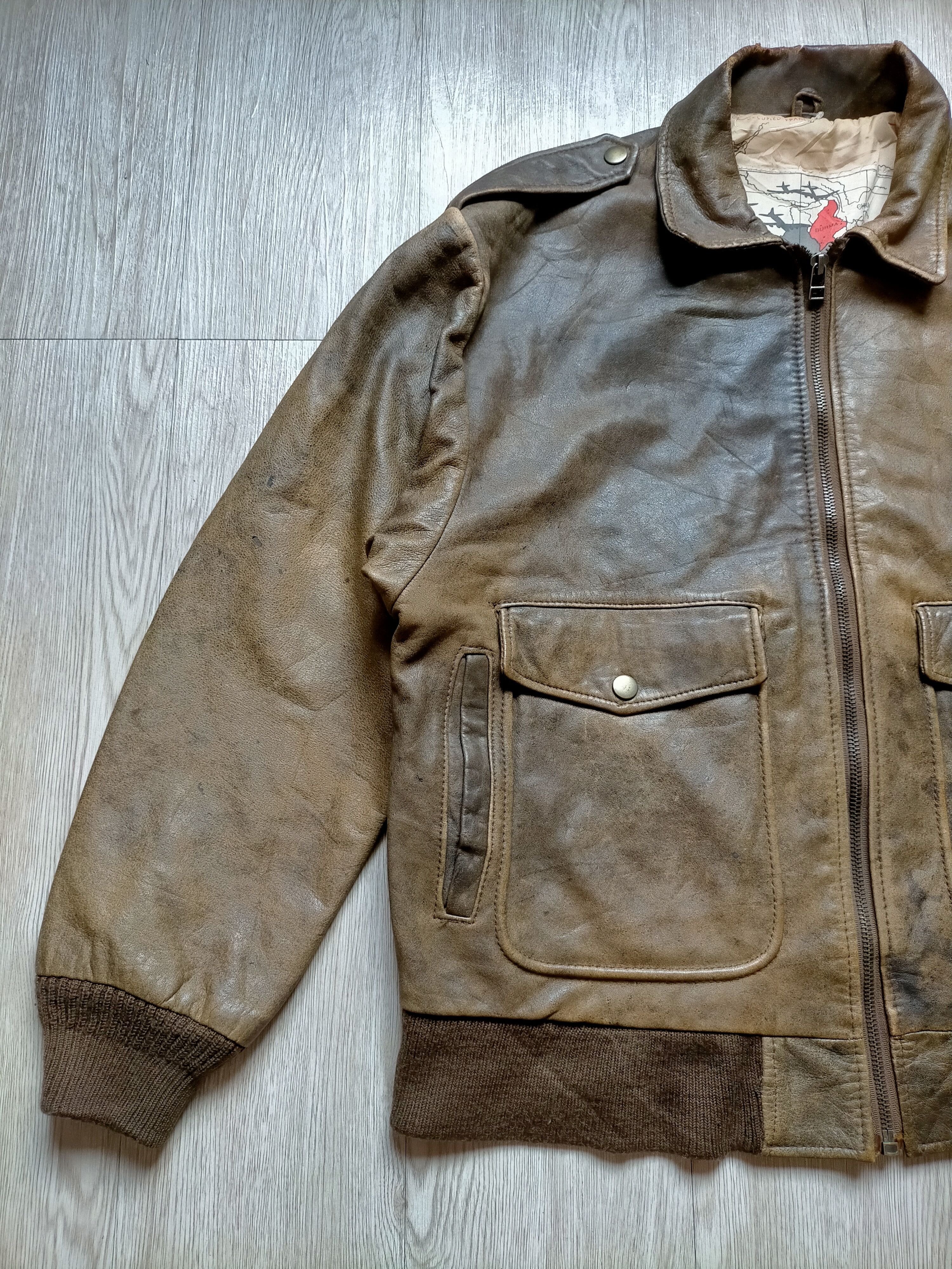 Burma Vintage 80s Burma Run Pilot Leather Jacket Size US M / EU 48-50 / 2 - 7 Thumbnail