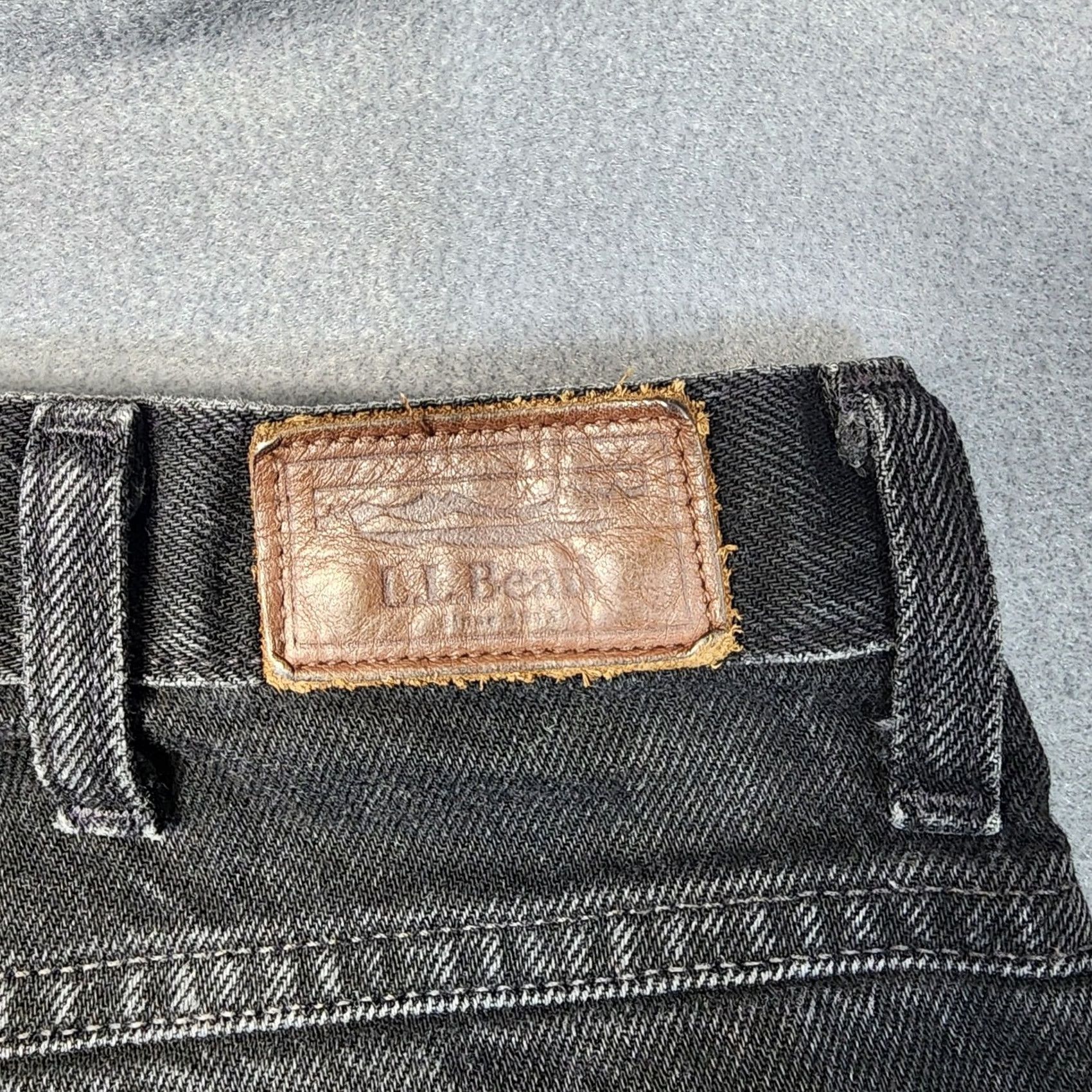 Vintage LL Bean Jeans 32x28 Black Classic Straight Mens Regular Cotton Zip Inseam 28s 32x28 Chores Workwear Outdoor Casual Size US 32 / EU 48 - 4 Thumbnail