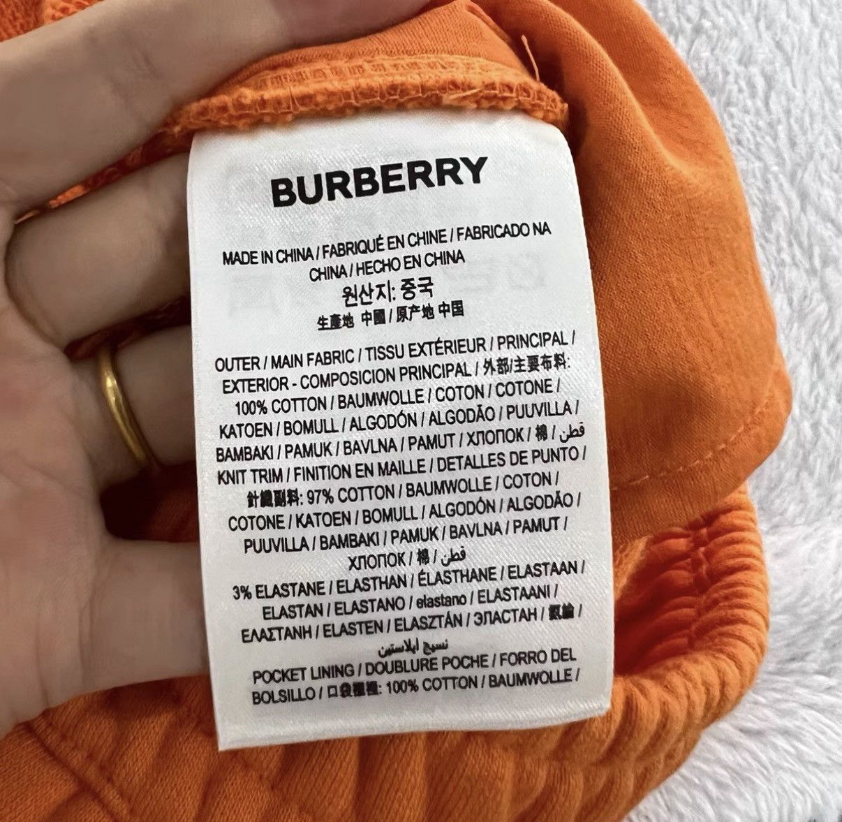Burberry Burberry Orange Logo Embroidered Sweatpants J41 Size 26" / US 2 / IT 38 - 4 Thumbnail
