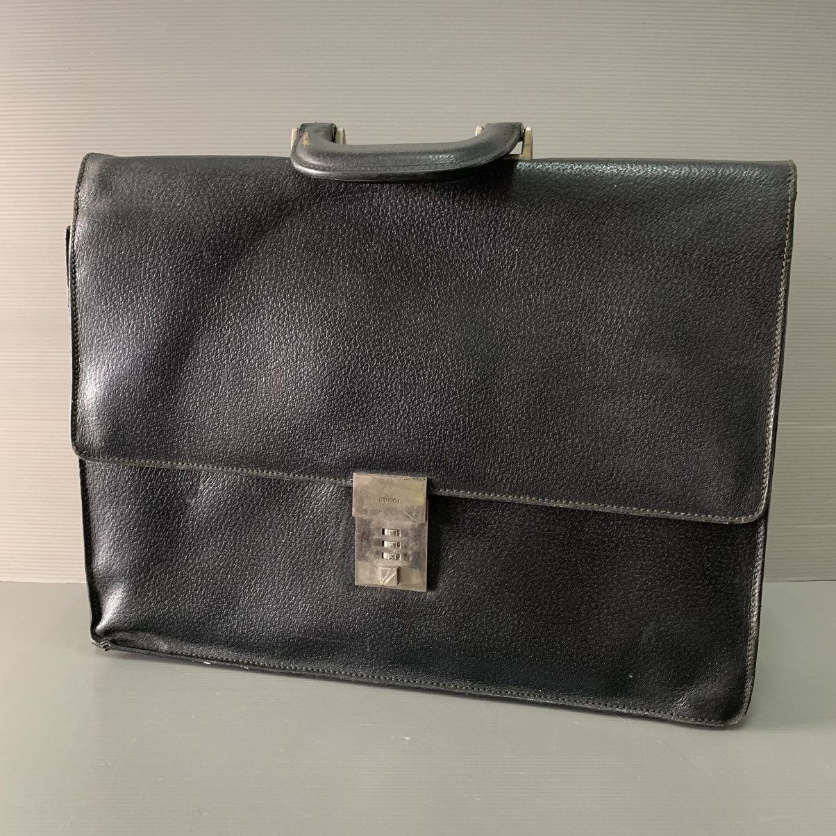 Gucci Gucci Leather Black Briefcase Bag Size ONE SIZE - 1 Thumbnail