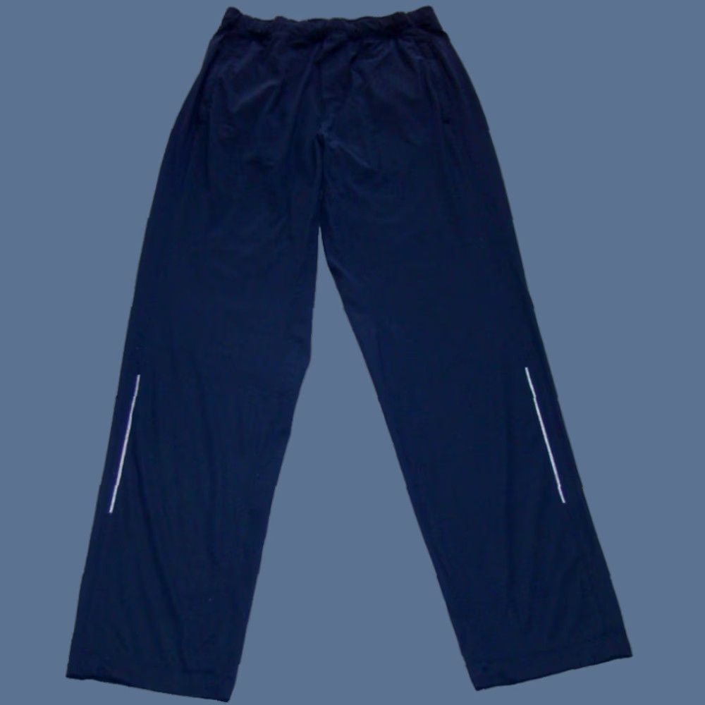 Lululemon Lululemon Mens Venture Trouser Blue Pull-On Pants Business Casual Travel Chino 33in Inseam Golf Logo Zip Pockets M Medium Mens Size US 31 - 1 Thumbnail