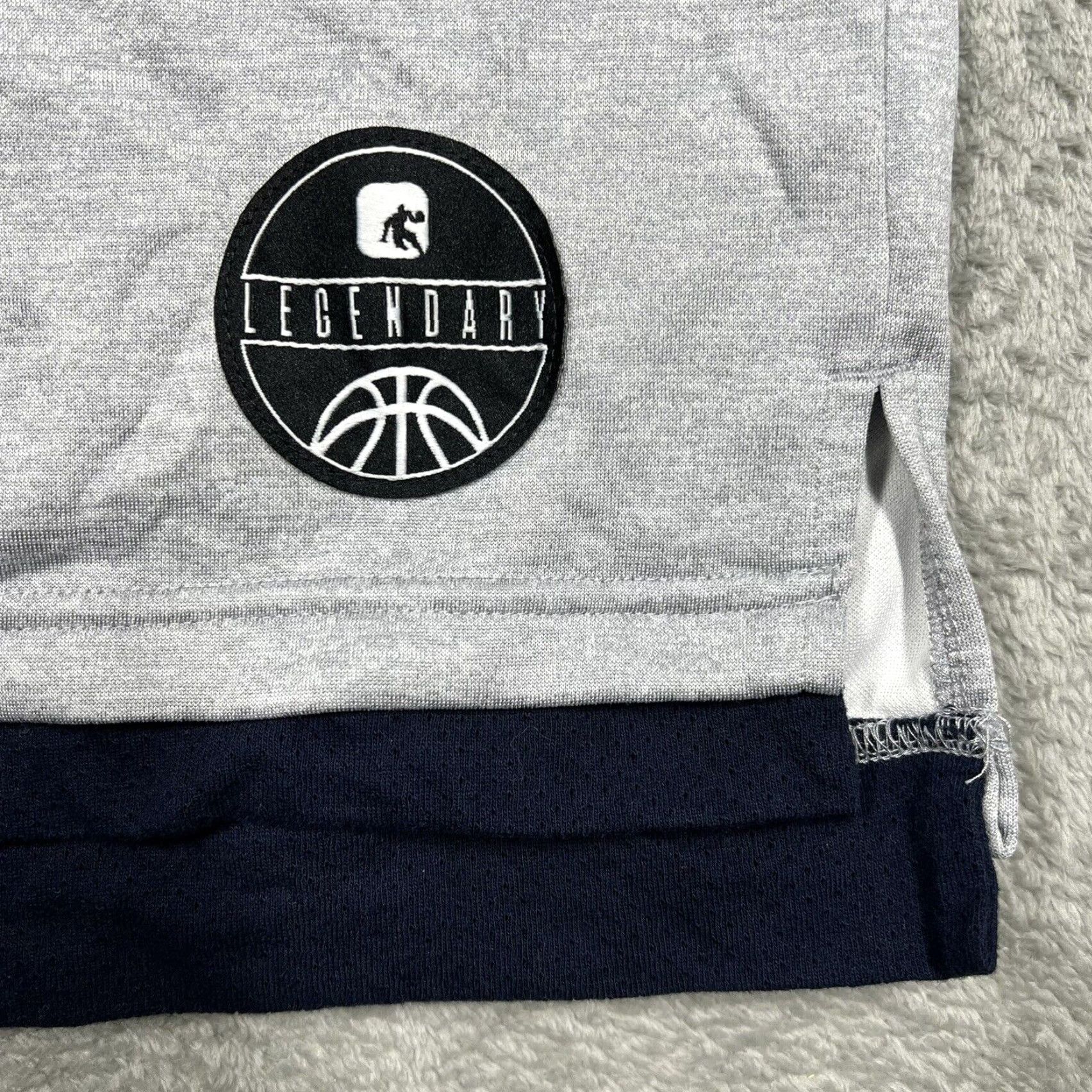 Vintage AND1 Legendary Basketball Mens T-Shirt XL Light Gray Navy Blue Short Sleeve Size US XL / EU 56 / 4 - 2 Thumbnail