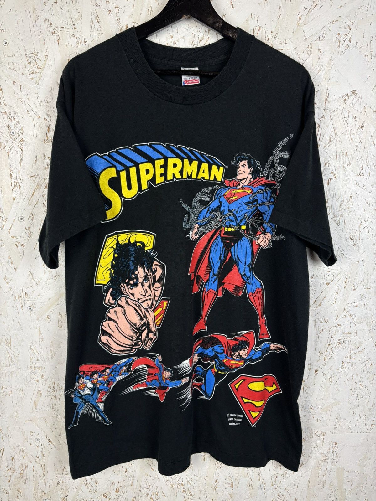 Vintage 90s Superman 1994 All Over Print AOP T-Shirt DC Comics XL Size US XL / EU 56 / 4 - 1 Thumbnail