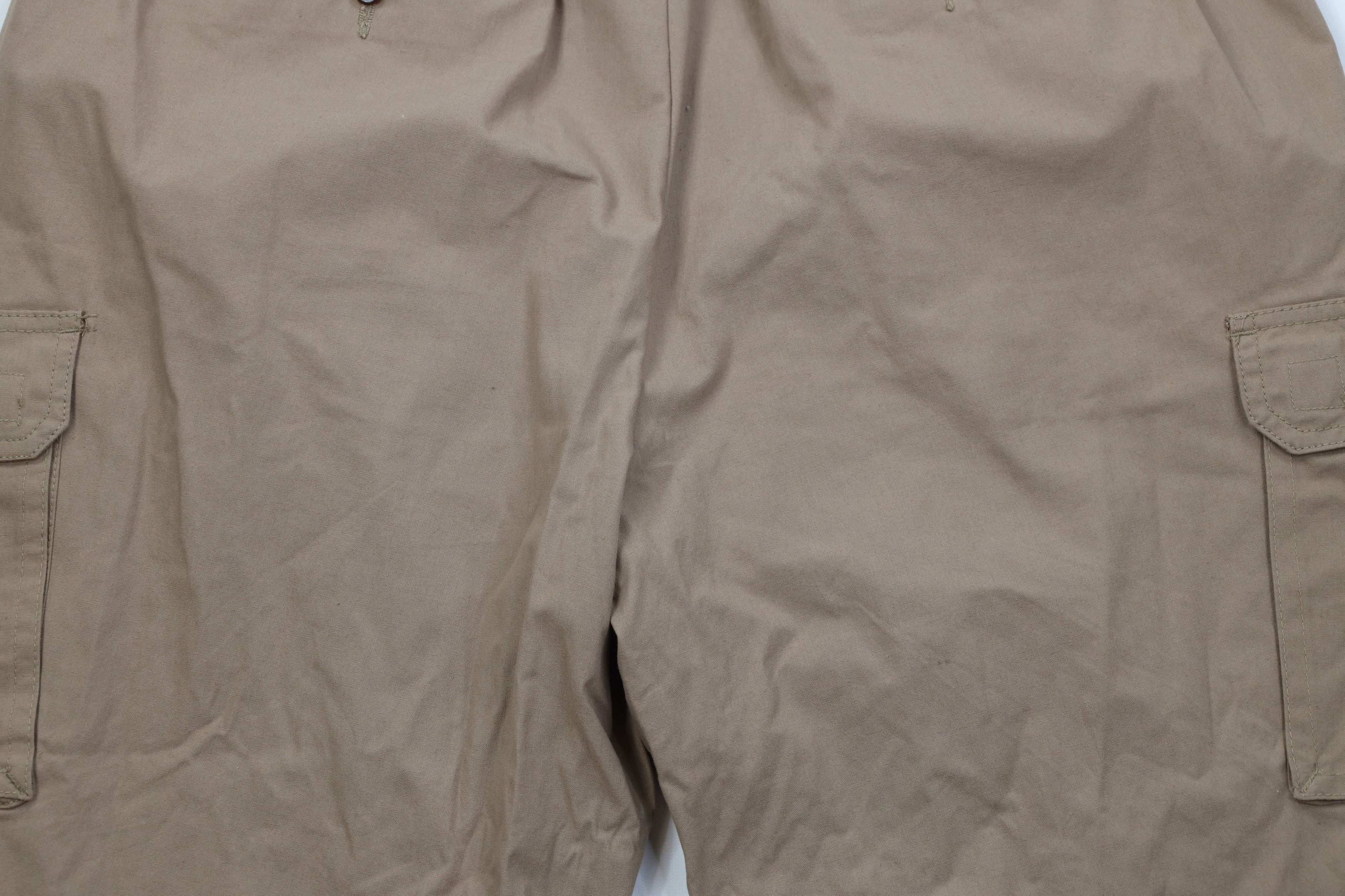 Vintage Vintage 90s Streetwear Baggy Wide Leg Cargo Pants Khaki Size US 44 / EU 60 - 11 Thumbnail