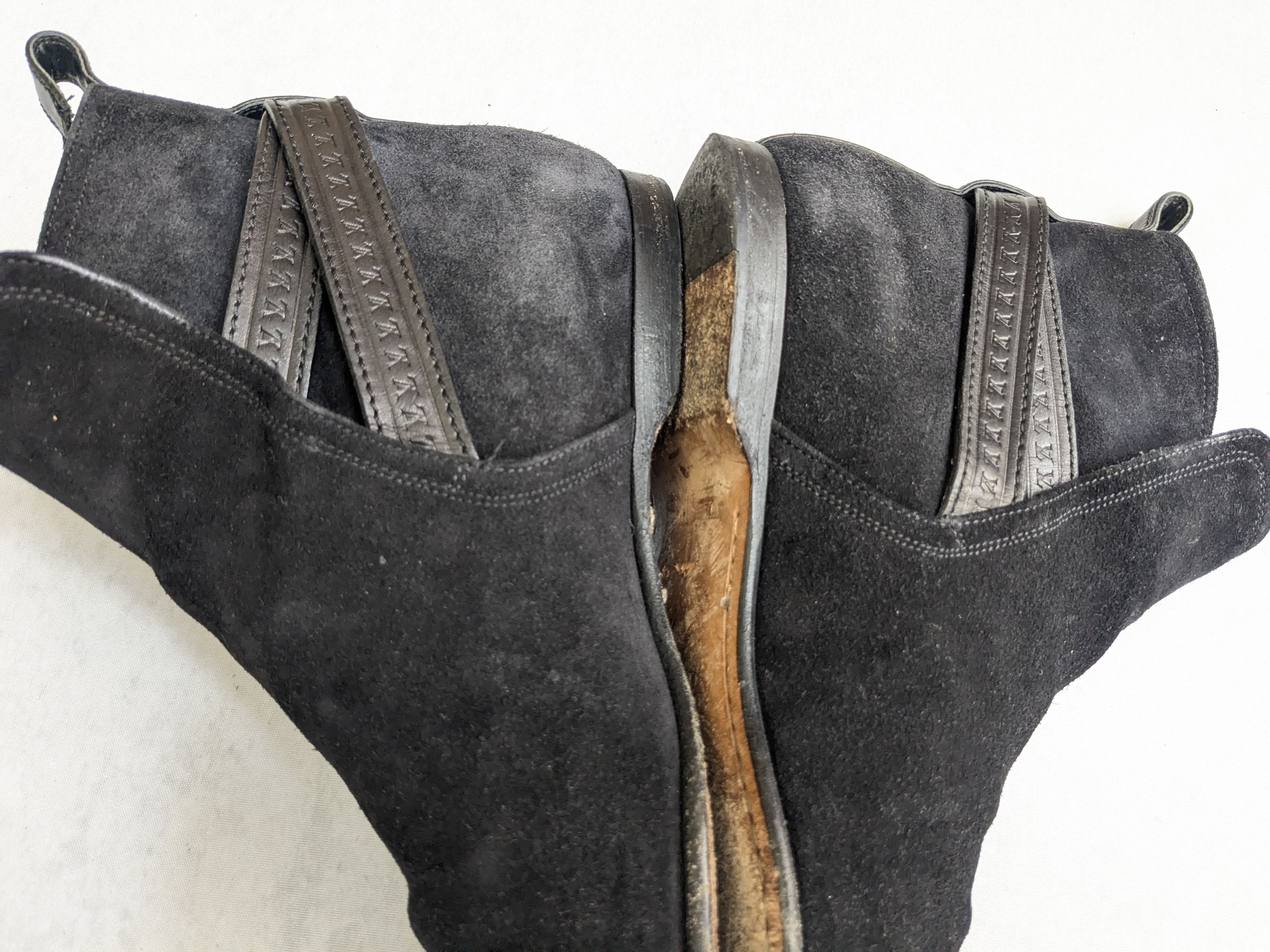 Louis Vuitton Louis Vuitton Jodhpur Boots Black Leather 8 Suede Buckle Size US 8 / EU 41 - 12 Thumbnail