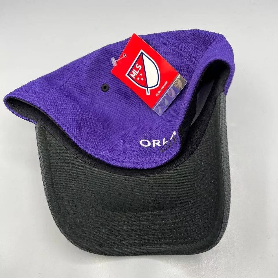 Adidas Orlando City Hat Men S-M Adidas MLS Stretch Fitted Cap New Size ONE SIZE - 7 Thumbnail