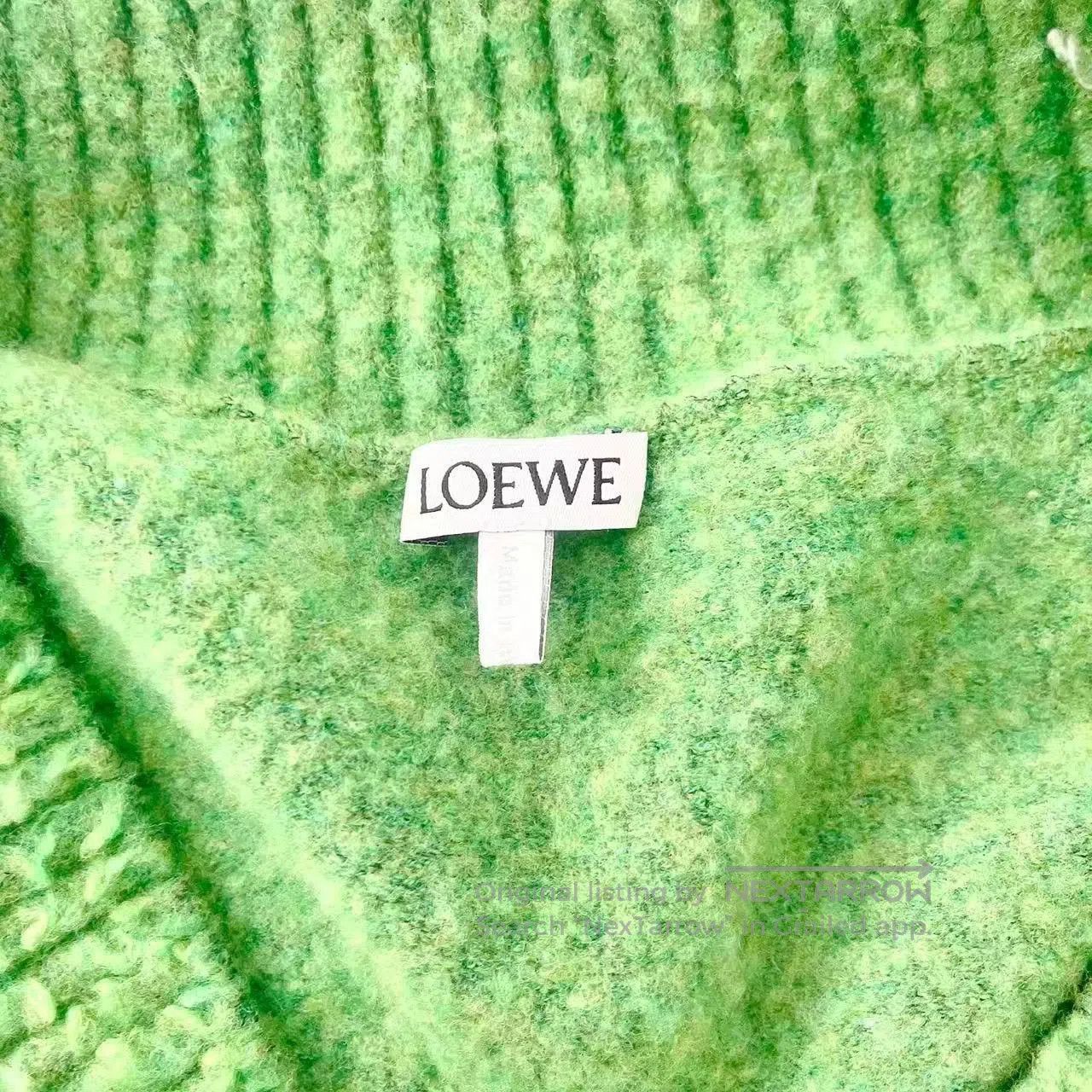 Loewe LOEWE SS23 Green V-Neck Sweater. Size US S / EU 44-46 / 1 - 6 Thumbnail