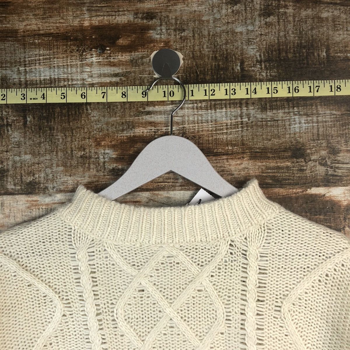 Homespun Knitwear × Japanese Brand Earth Music & Econology White Knitwear #A2260 Size M / US 6-8 / IT 42-44 - 4 Thumbnail