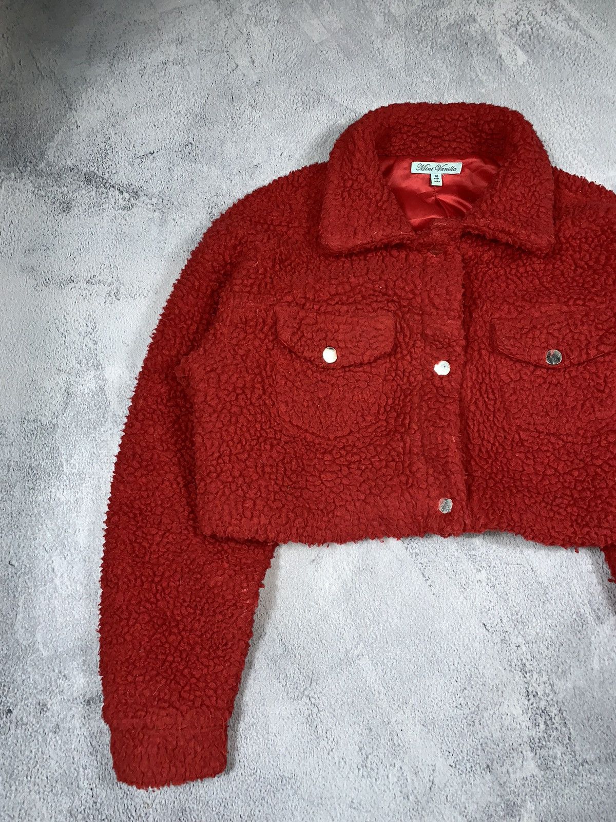 Japanese Brand × Vintage Vintage Y2K deep pile Teddy cropped jacket Japanese Size M / US 6-8 / IT 42-44 - 2 Thumbnail