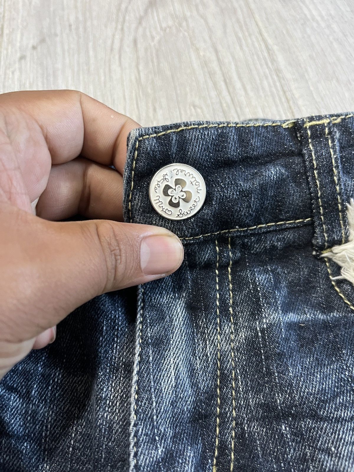 Skull Jeans by an Alchemist RARE VINTAGE Japanese Brand Jeans Size 27" / US 4 / IT 40 - 6 Thumbnail