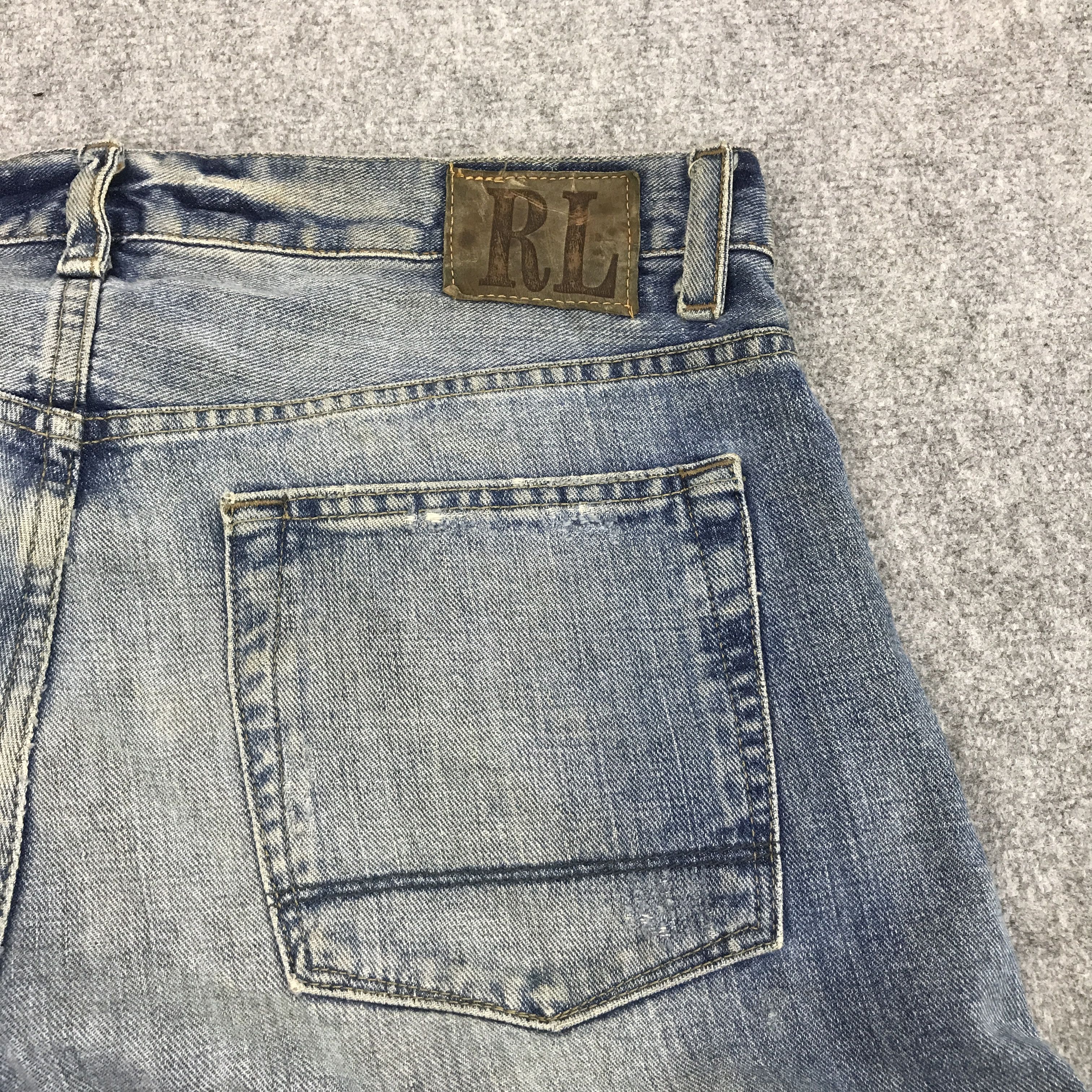 Polo Ralph Lauren BAGGY POLO RALPH LAUREN FADED DENIM JEANS PANTS Size US 33 - 8 Thumbnail