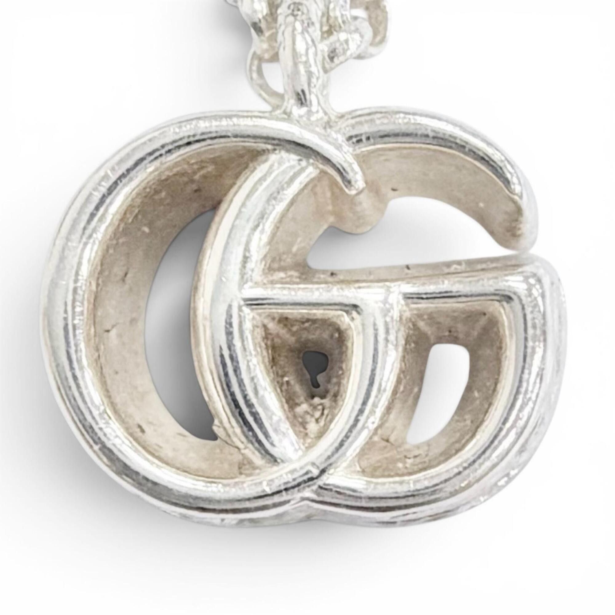 Gucci GUCCI 770724 Double G Necklace, 925 Sterling Silver, Weight 5.4g, Women's, Comes with Box and Dust Bag, Very Popular, Highly Recommended! Size ONE SIZE - 1 Thumbnail