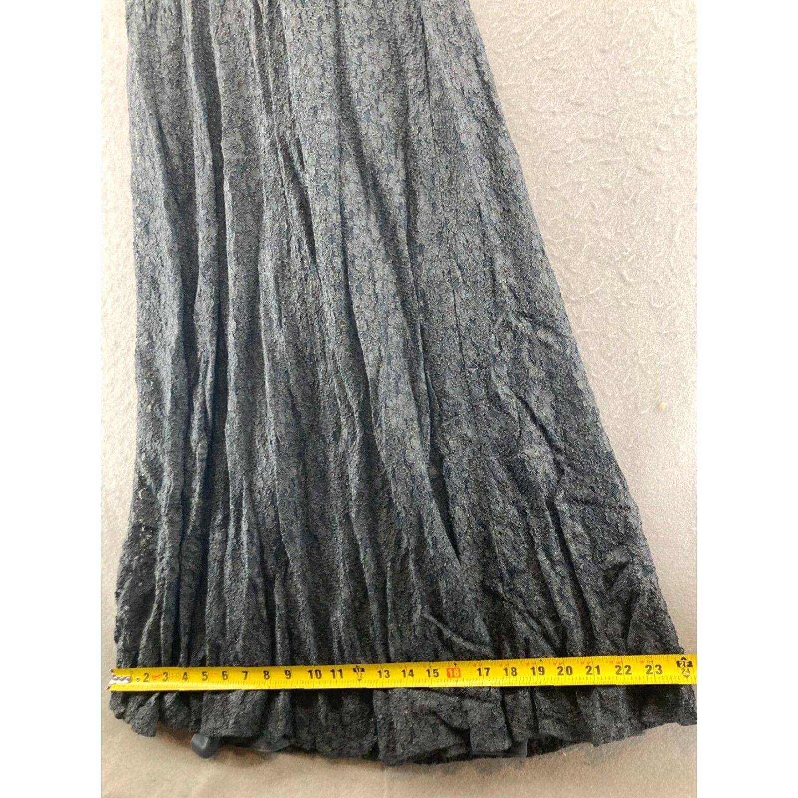 Vintage VINTAGE All That Jazz Maxi Dress 11/12 Gray Lace USA Made Cap Sleeve Casual Womens Size L / US 10 / IT 46 - 5 Thumbnail