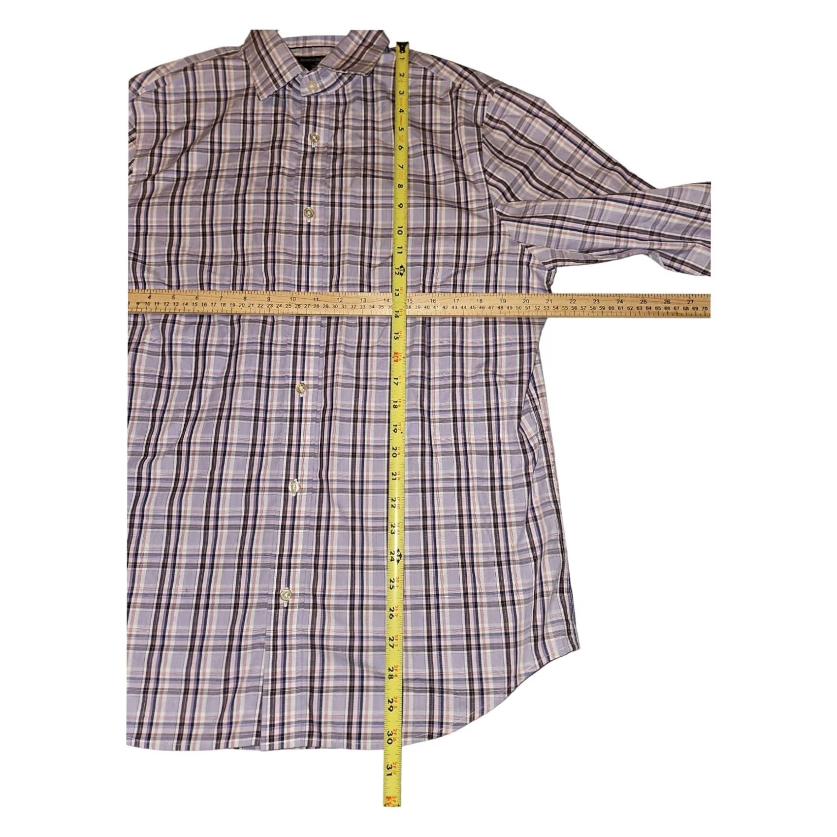 Banana Republic Banana Republic Button-Up Shirt Men's 34-35 Slim Fit Purple Plaid Preppy Shirt Size US S / EU 44-46 / 1 - 3 Thumbnail