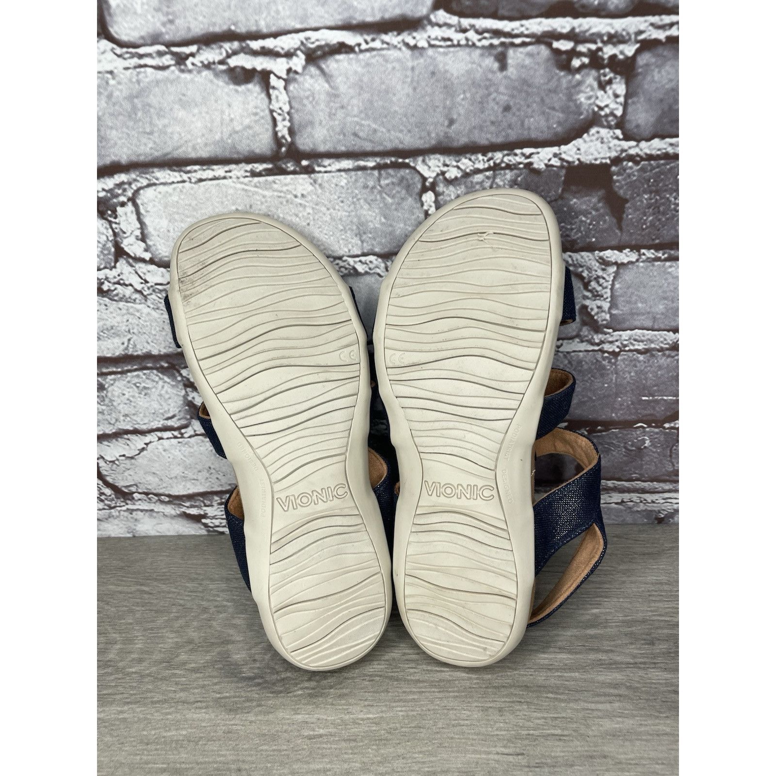 Etonic Vionic Amber Navy Blue Synthetic Adjustable Strappy Sandals Size US 7 / IT 37 - 14 Thumbnail