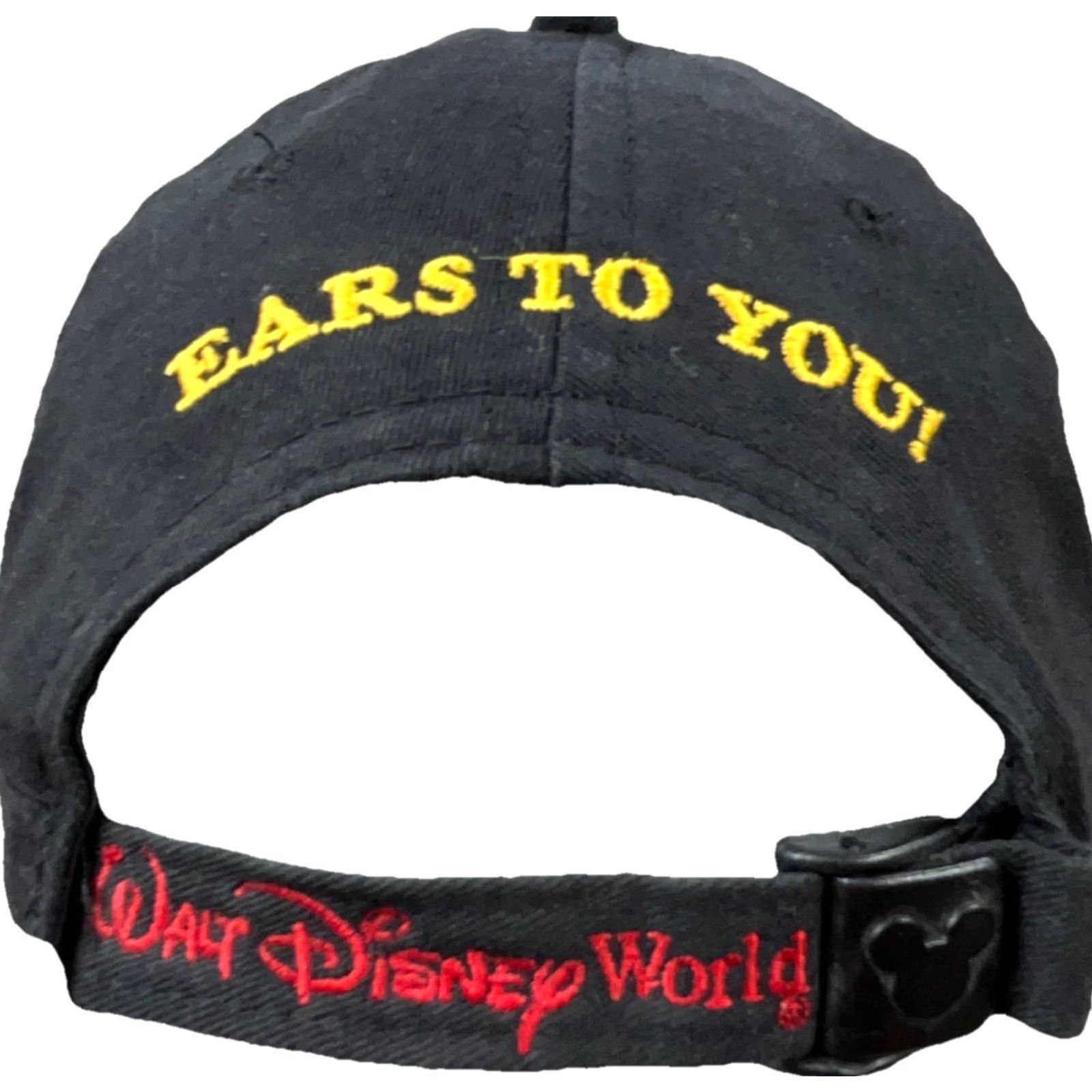 Disney VINTAGE Disney Hat Cap Strap Back Black Yellow 2002 Baseball Cap Men Adjustable Disney World 90s Retro Cartoon Logo Hipster Mens Size ONE SIZE - 2 Thumbnail