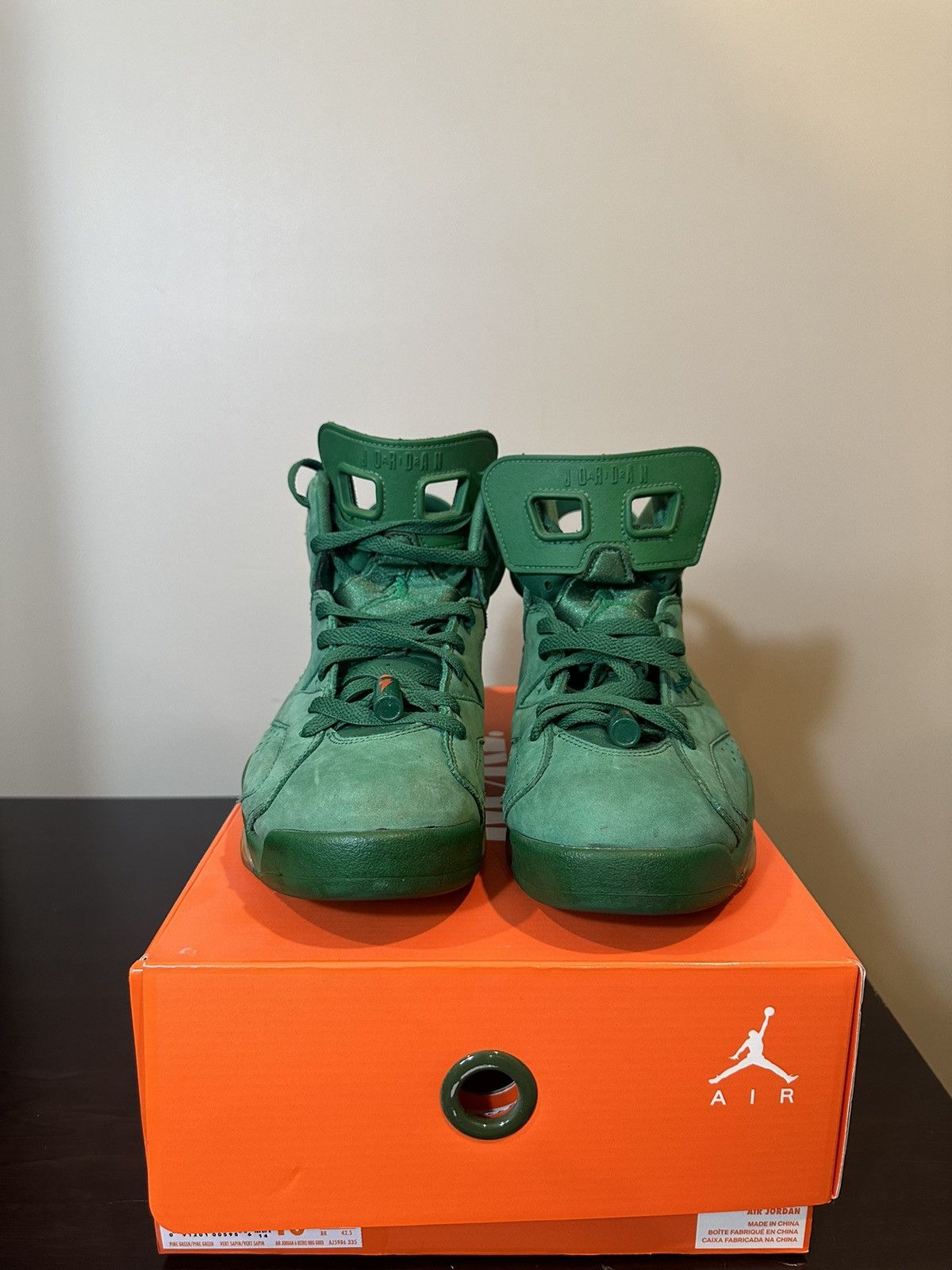Jordan Brand × Nike 2017 Air Jordan 6 Retro NRG 'Green Suede Gatorade' Size US 10.5 / EU 43-44 - 2 Thumbnail