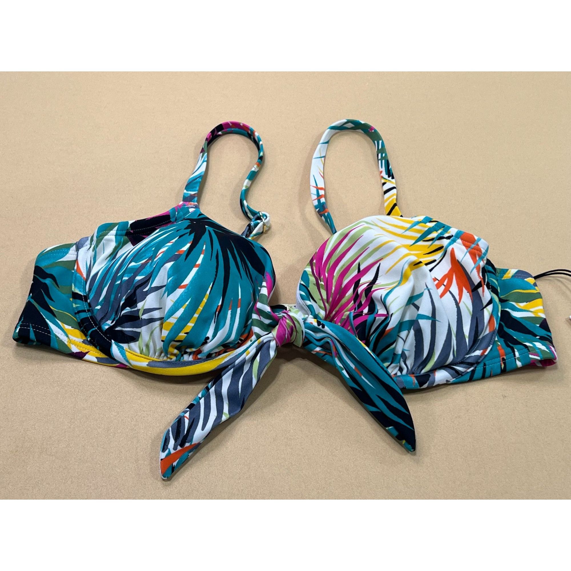 Other Shade & Shore - Women's Tie-Front Underwire Bikini Top - Mul Size ONE SIZE - 3 Thumbnail