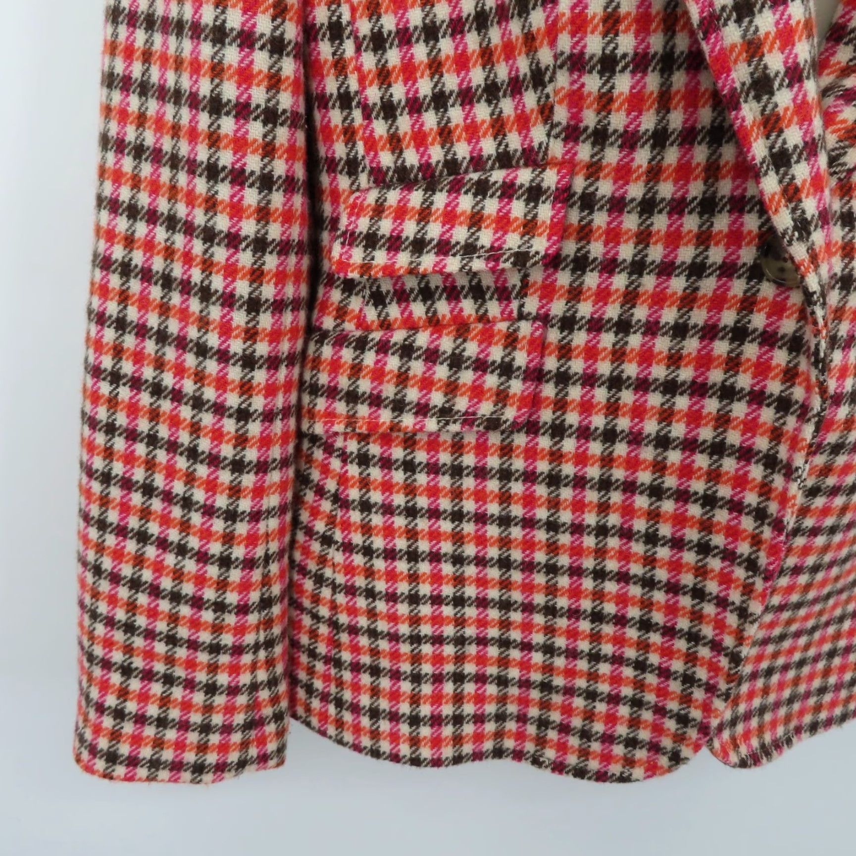 Talbots Talbots Blazer Jacket Coat Womens 8 Houndstooth Button Wool Blend Multicolor Fall Spring Summer Winter Regular Women’s Coat/Blazer Size M / US 6-8 / IT 42-44 - 4 Thumbnail