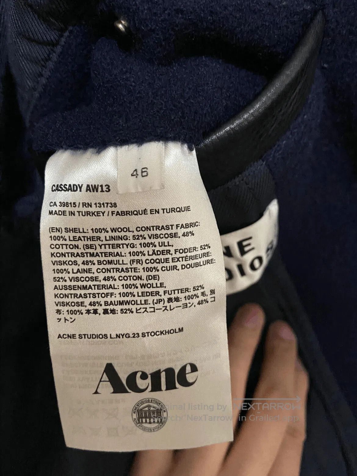 Acne Studios Sz 46 Acne Studios Leather Sleeves Jacket. Size US S / EU 44-46 / 1 - 9 Thumbnail