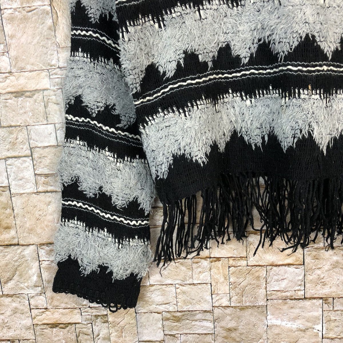 Homespun Knitwear × Japanese Brand × Vintage Bershka mohair fur vintage Black Knitwear #A1058 Size M / US 6-8 / IT 42-44 - 7 Thumbnail