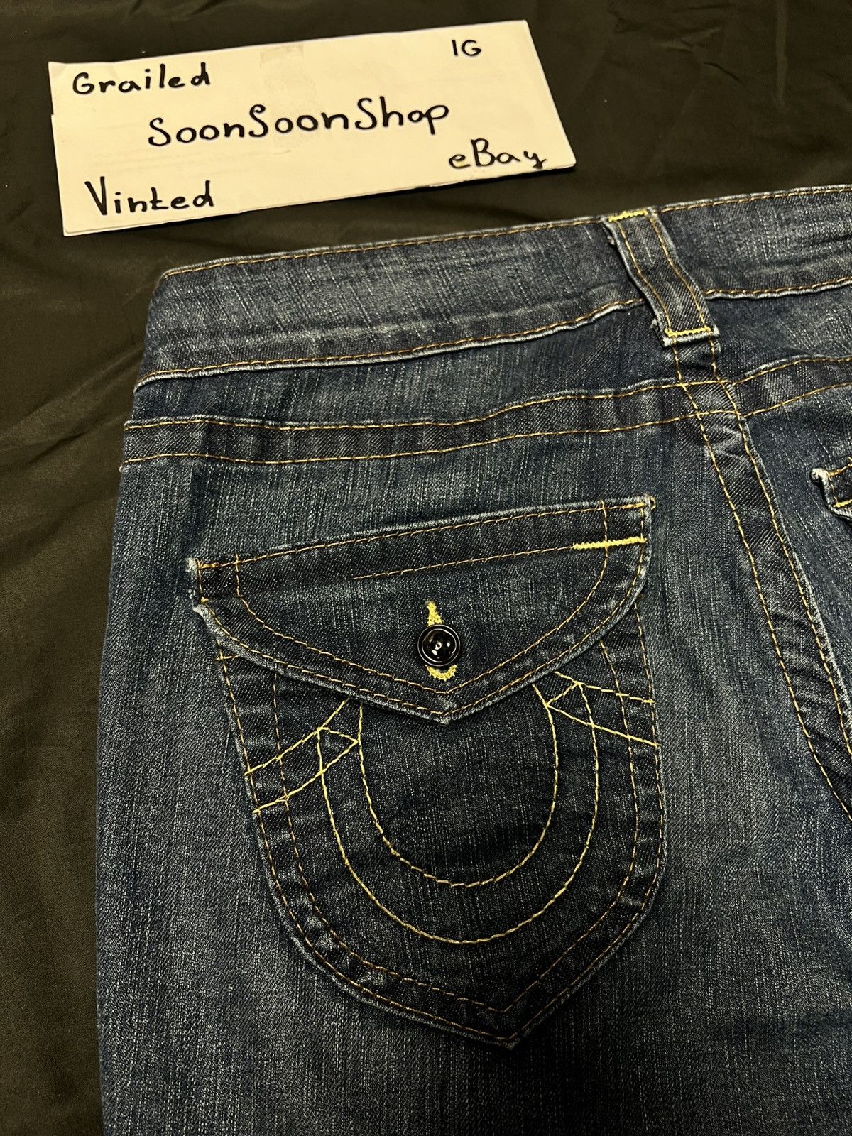 True Religion USA Vintage True Religion Slim Straight Jeans Dark Wash Size US 28 / EU 44 - 1 Thumbnail