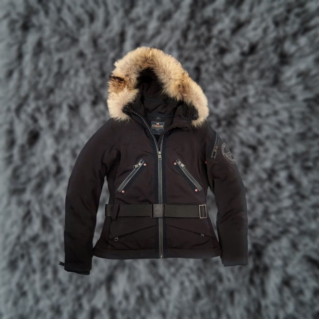Napapijri Napapijri taped seams GPS Expedition Seams Womens Ski Winter Hooded Fur Jacket Size S / US 4 / IT 40 - 1 Thumbnail