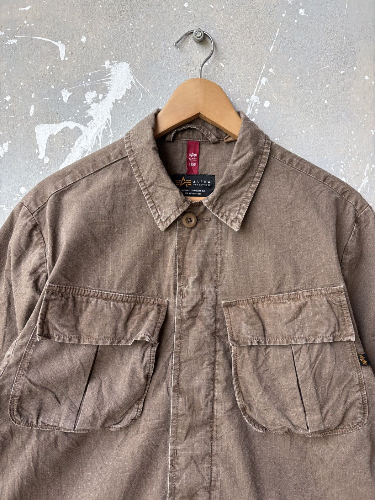 Alpha Industries Sample Alpha Industries Ripstop Military Field Jacket Brown Size US L / EU 52-54 / 3 - 2 Thumbnail