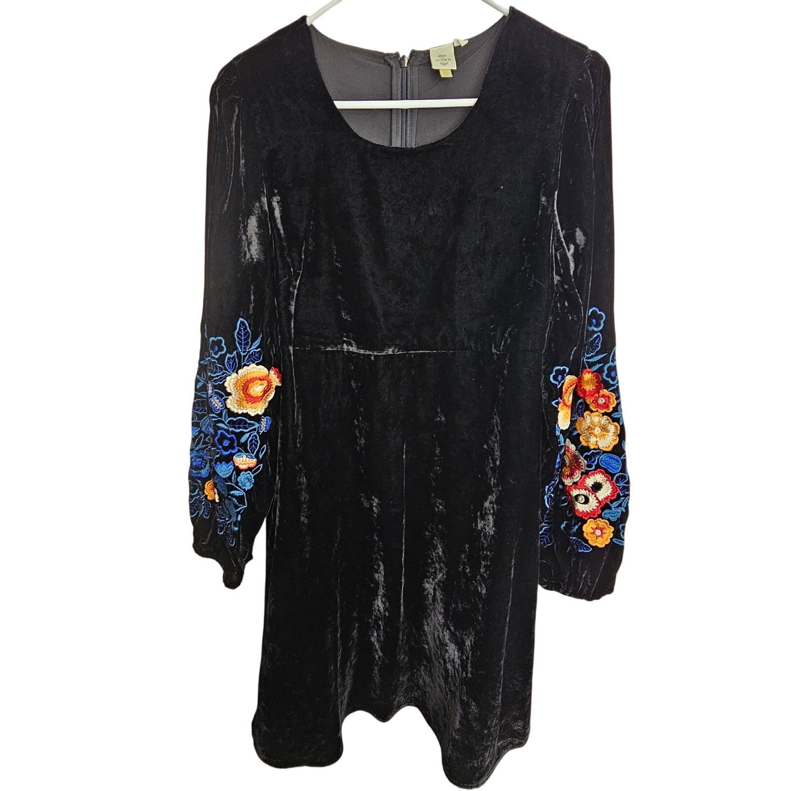 anthro black velvet dress Apres main image 0