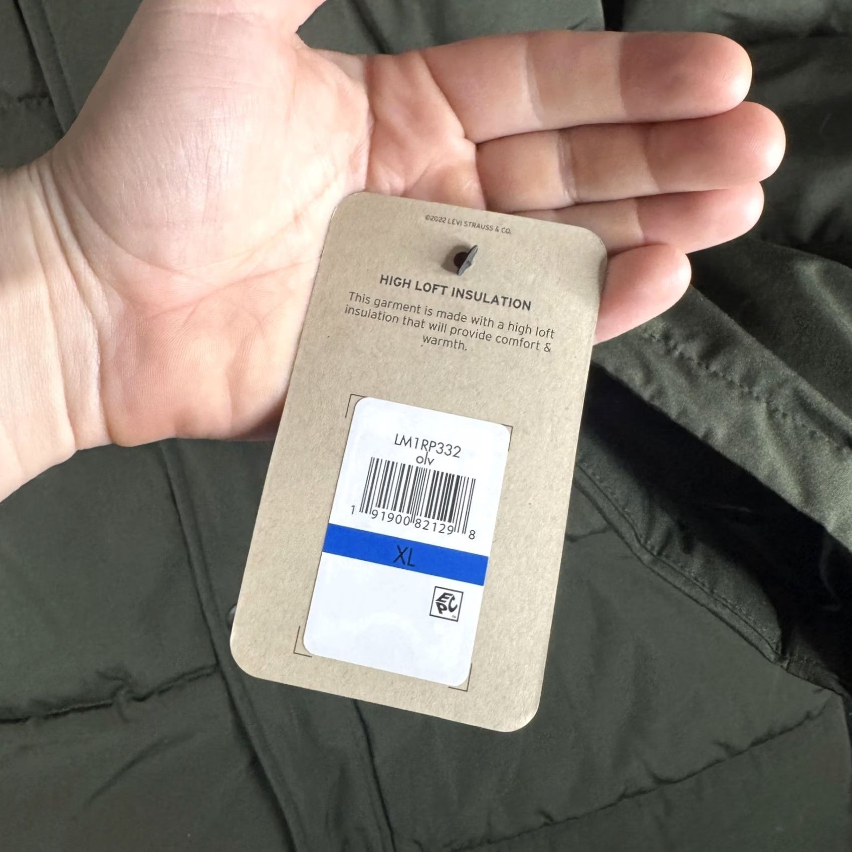 Levi's Levi's Coat Mens XL Green Hooded Long Puffer Insulated Winter LM1RP332 Size US XL / EU 56 / 4 - 5 Thumbnail